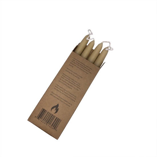 7 Inch Hand Dipped Taper Beeswax Candle 