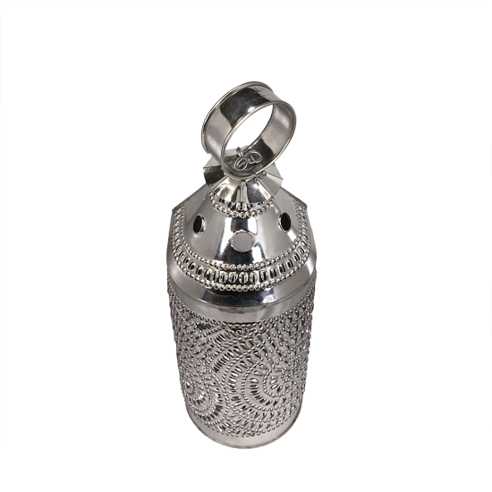 Pierced Tin Lantern with glass Door